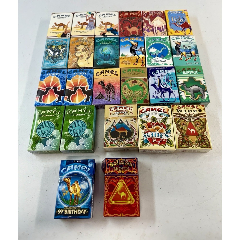 Vintage Camel Cigarette Packs Empty Lot Of 25 Artist Series Art Box EXCELLENT!